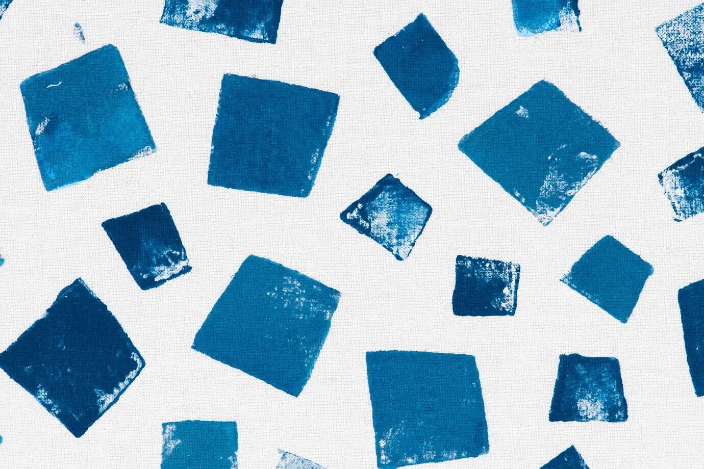 Blauer Hintergrund mit Quadratmuster, handgemachte Drucke